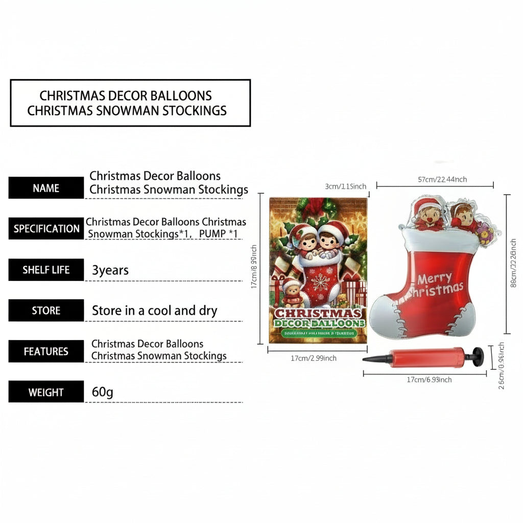 Dowmoo Christmas Balloons Balloon Standing Santa Claus Reindeer Christmas Tree Event Atmosphere Decoration
