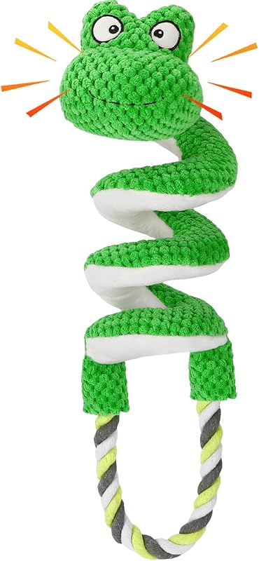 Squeaky Dog Toys, Tug of War Dog Toy for Large Dogs, Plush Puppy Toys with Pull Rope, Interactive Dog Toys for Small, Middle, and Big Dogs