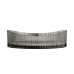 Oval Glass Vessel Sink 20 Inch, Transparent Black Crystal Glass Bathroom Vanity Bowl, Above Counter Sink No Faucet