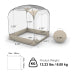 Pop Up Bubble Tent, Clear TPU Screen House with Removable Top Cover, Weatherproof Pop-Up Tent for Patio Backyard