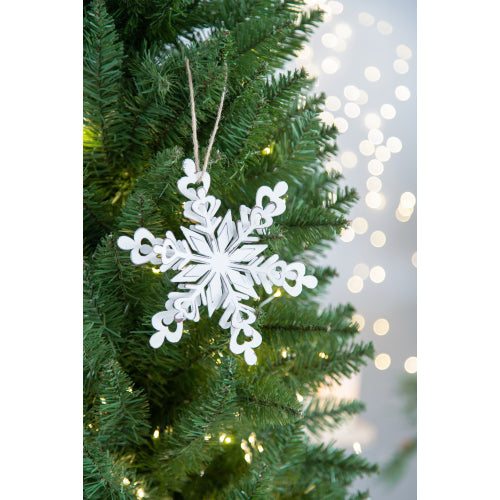 6 PCS White Snowflake Christmas Ornaments