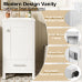 18 Inch Modern Bathroom Vanity with Ceramic Sink, Small Freestanding Bath Cabinet with Soft Close Drawer and Door Storage