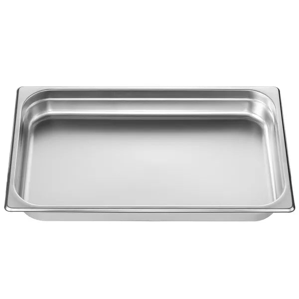 6 Pack Stainless Steel Steam Table Pans, Full Size Hotel Food Pan, Commercial Catering Tray for Restaurant Buffet