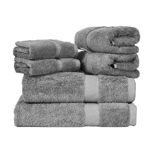 6-Piece Towel Set, 100% Cotton 600GSM Luxury Bathroom Towels, Highly Absorbent for Bathroom, Gym, Hotel & Spa