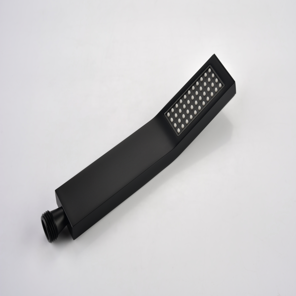 Matte Black Square Handheld Shower Head Set