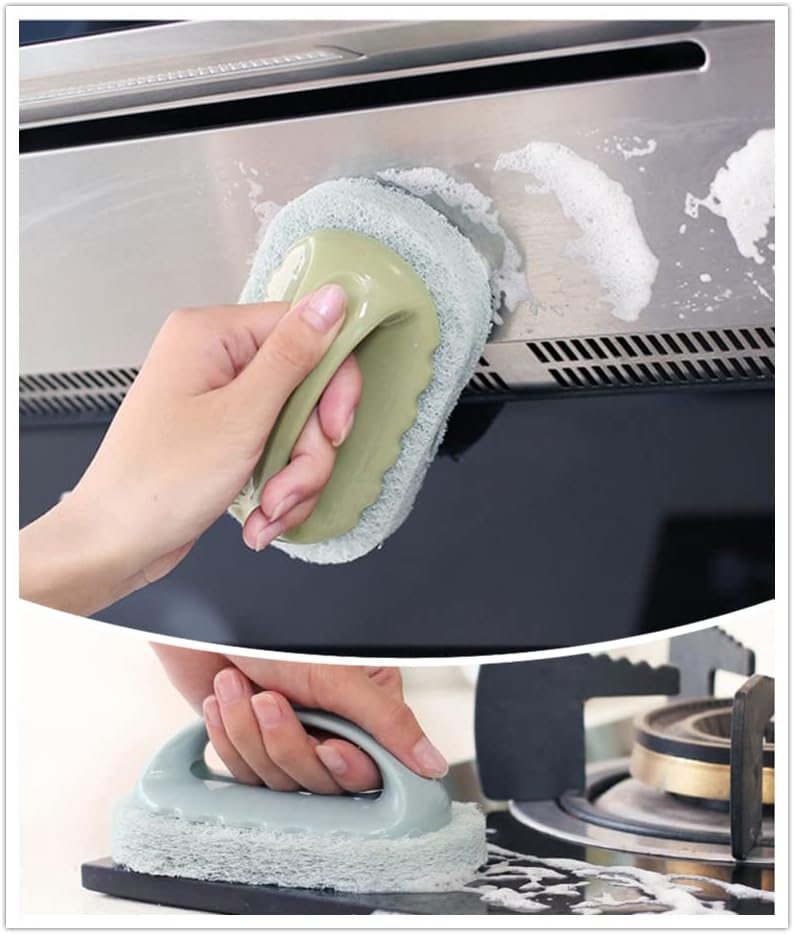 Dish Soap Scrub Brush, Shower Cleaner Brush, Bathtub Cleaner Shower Brush for Cleaning, Ergonomic Handle All Purpose Kitchen Bathroom Scrubbing Sponge Brush (Random Color)