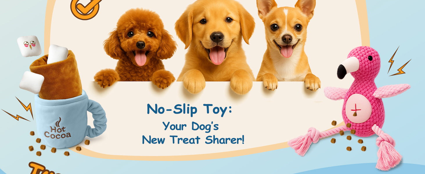 Swooflia Crinkle Dog Toy - Enrichment Squeaky Plush Toys to Keep Them Busy,Treat Boredom for Small Dogs Funny Interactive Stimulating Puppy Toy for Hide and Seek