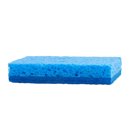 12 Pcs Natural Kitchen Sponges with Cellulose & Scrub Pad, Honeycomb Structure, Quick Water Absorption for Home Cleaning.