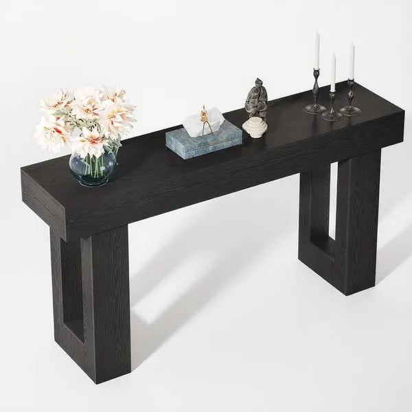 Aeelleea 63 Inch Long Console Table, Wooden Rectangular Sofa Table Behind Couch, Entryway Hallway Living Room