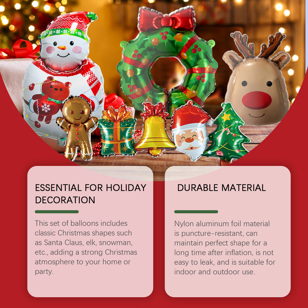 Dowmoo Christmas Balloons Balloon Standing Santa Claus Reindeer Christmas Tree Event Atmosphere Decoration