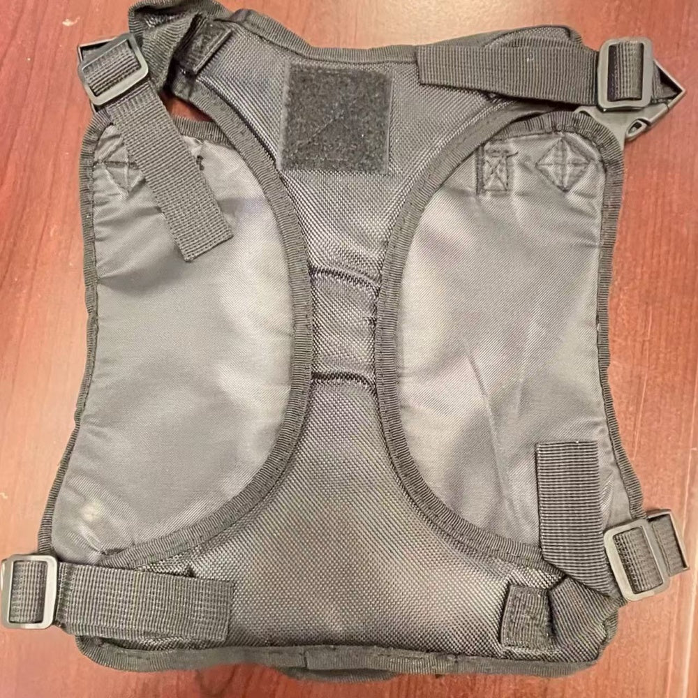  Tactical Dog Harness, Adjustable No Pull Dog Vest with MOLLE Hook and Loop Panels, Quick Release Buckles & Top Handle for Training Walking Outdoor