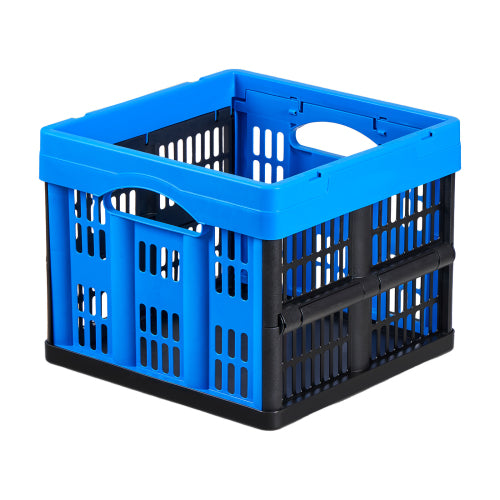 Collapsible Storage Crates Set of 3, 25 Liter Plastic Folding Storage Bins with Handles, Stackable Heavy Duty Organizer