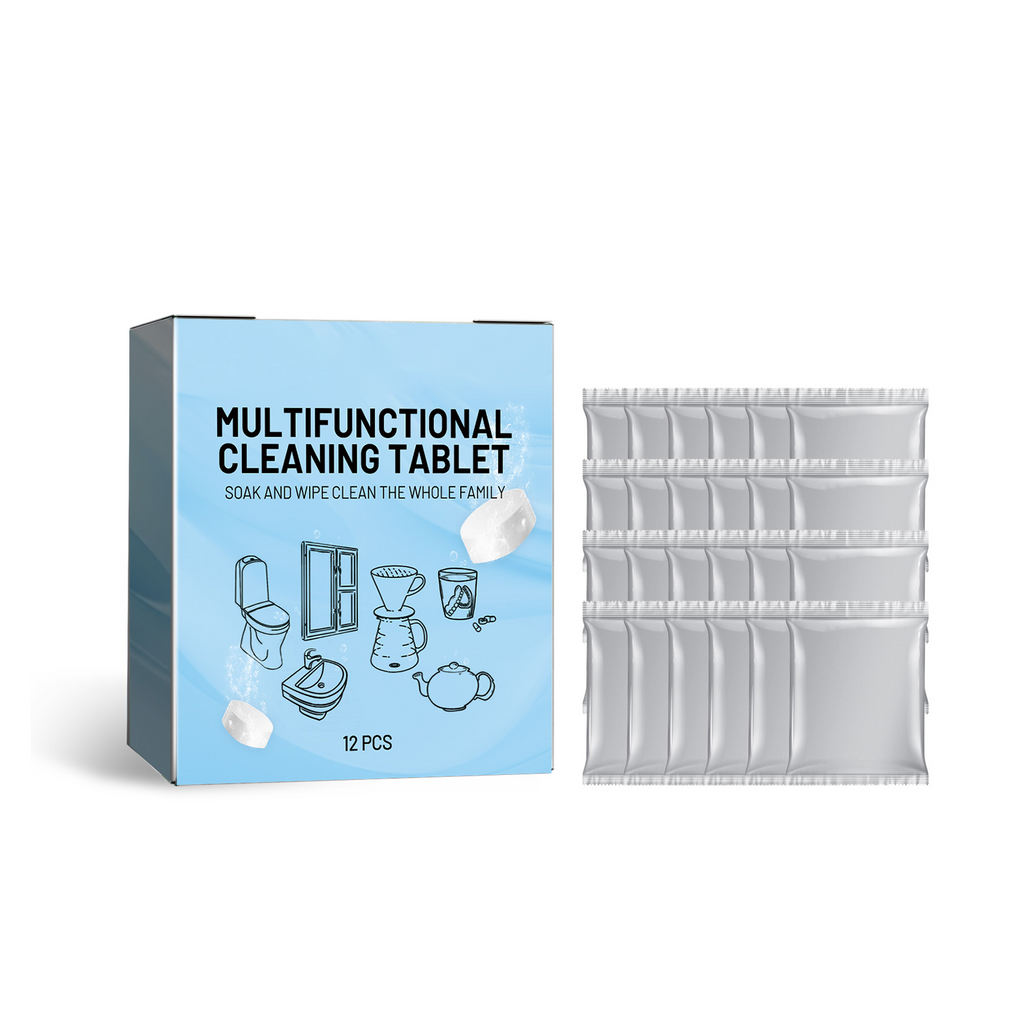 12-Count Multipurpose Cleaning Tablets for Kitchen, Bathroom & Household Surfaces