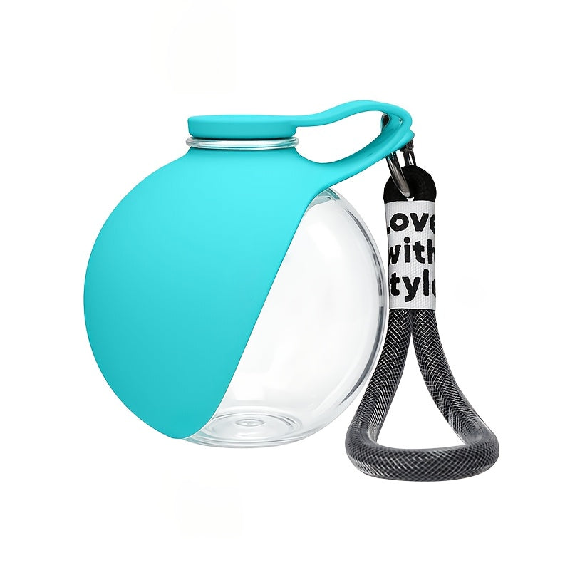 2-in-1 Portable Dog Water Bottle, 9.64 oz No-Spill Pet Water Dispenser with Foldable Silicone Bowl for Walking, Travel and Outdoor Use