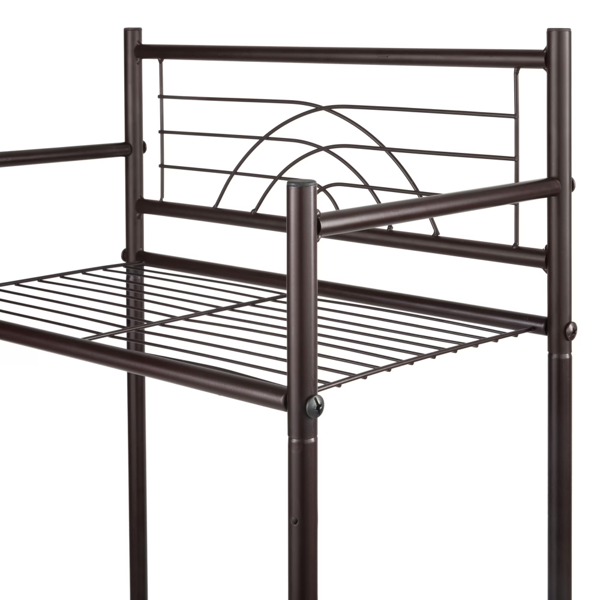 AEELLEEA 17" x 11" x 36" 3-Tier Iron Bathroom Shelf, Freestanding Rust Resistant Storage Rack for Bathroom & Kitchen