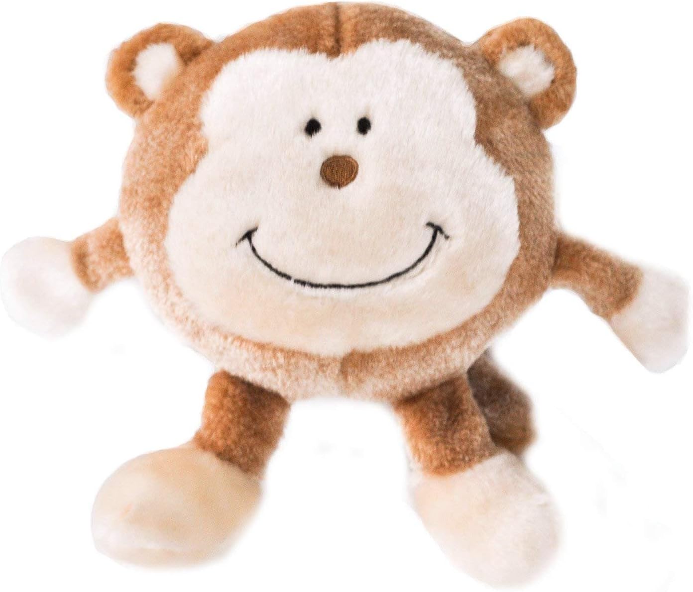 ZippyPaws Brainey Squeaky Plush Dog Toy Monkey