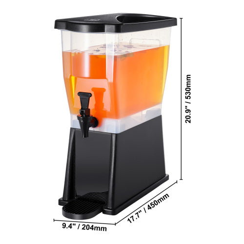 3 Gallon Beverage Dispenser, Plastic Juice Dispenser with Spigot and Lid, Drink Dispenser for Party, Restaurant, Hotel