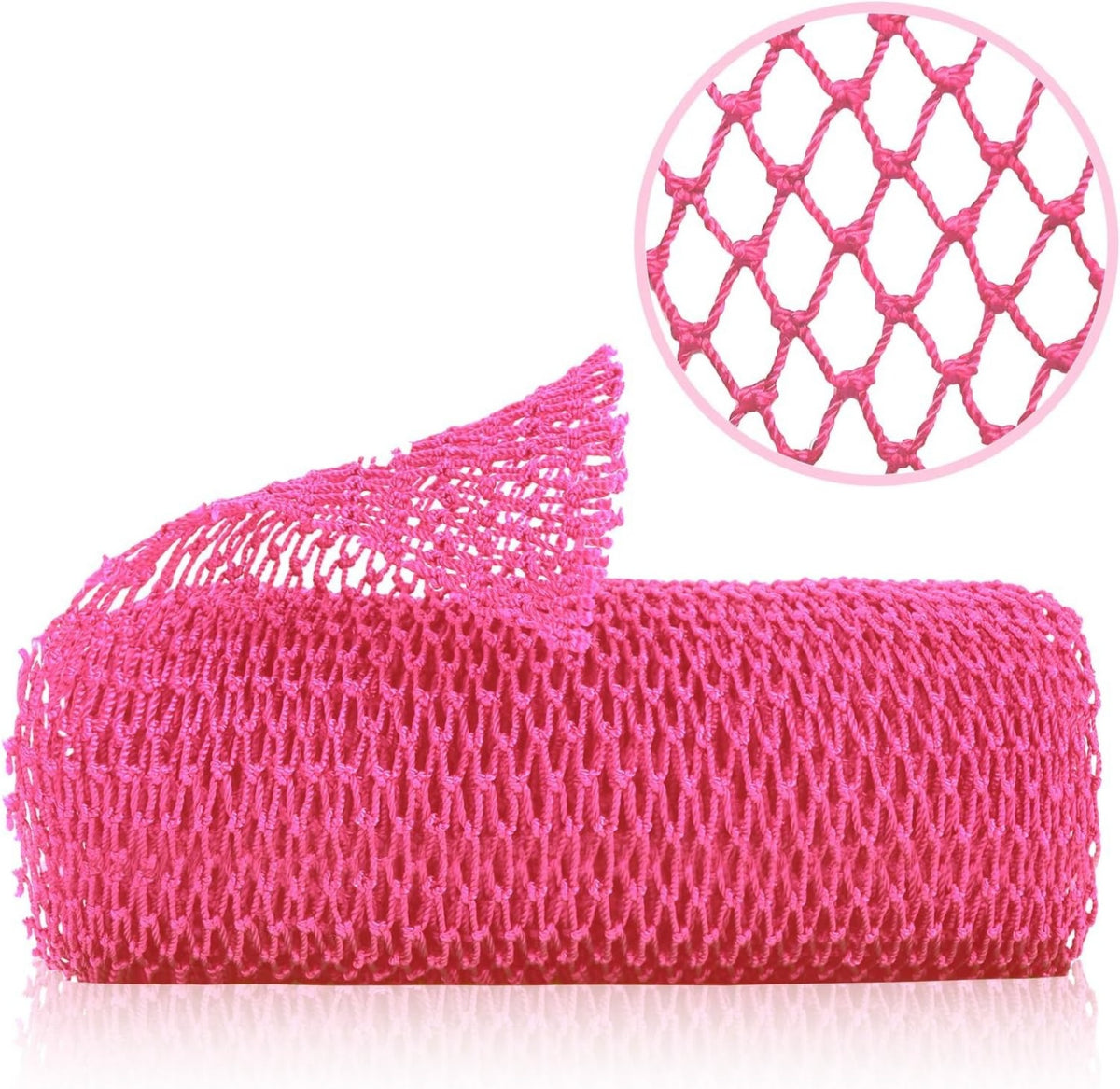 African Exfoliating Net Sponge, 2 Pack Long Nylon Bath Net Washcloth, Body Back Scrubber for Skin Smoothing, Shower Exfoliating Towel for Men Women