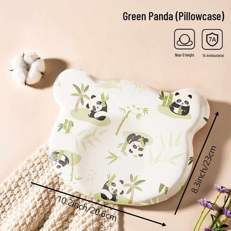 Baby Pillow for Newborn 0-6 Months & Toddler 1-3 Years, Memory Foam Infant Support Pillow, Anti-Flat Head Silicone Washable Cover