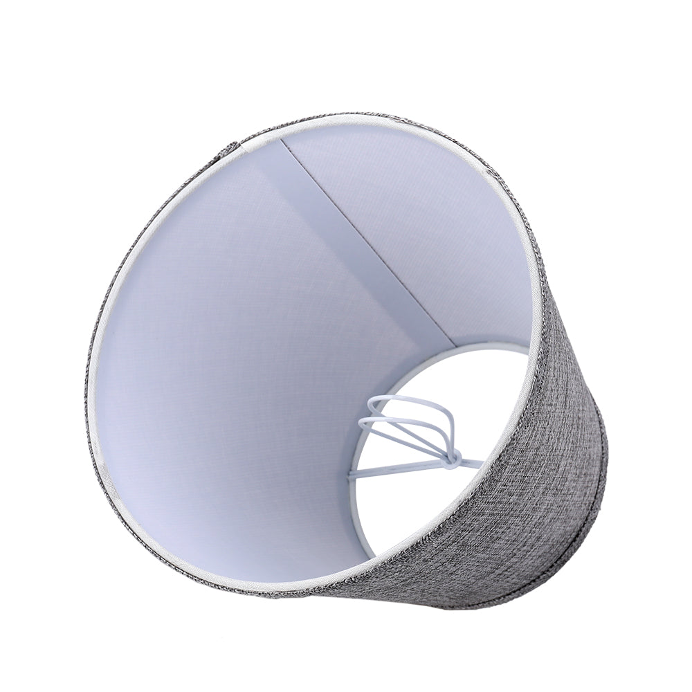 Gray Linen Clip-On Lamp Shades 5"×7"×8", Fabric Replacement Shades for Wall Sconces & Chandeliers