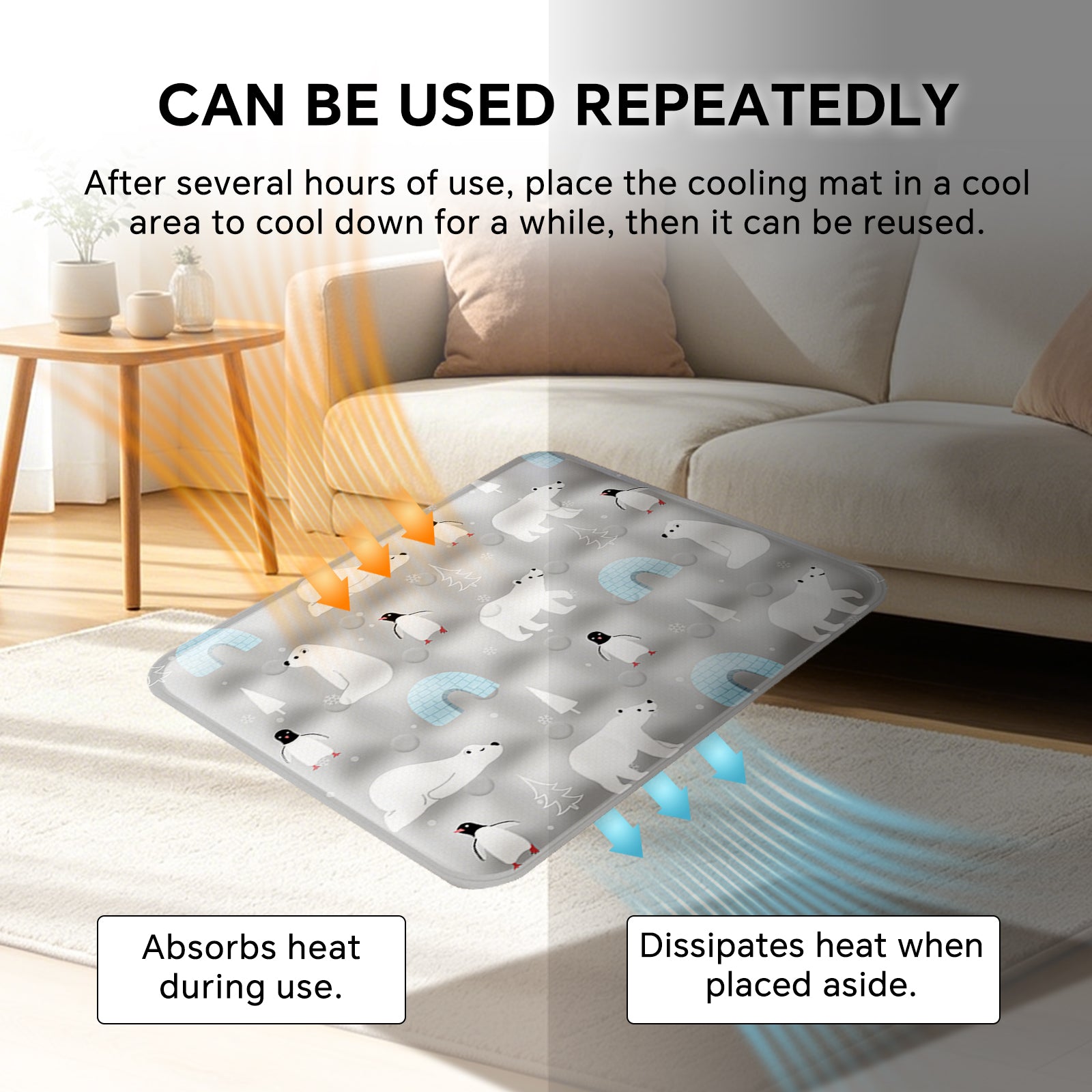 AEELLEEA Dog Cooling Pad, Washable Cooling Mat for Dogs & Cats, Summer Pet Cooling Bed for Crate Indoor Outdoor