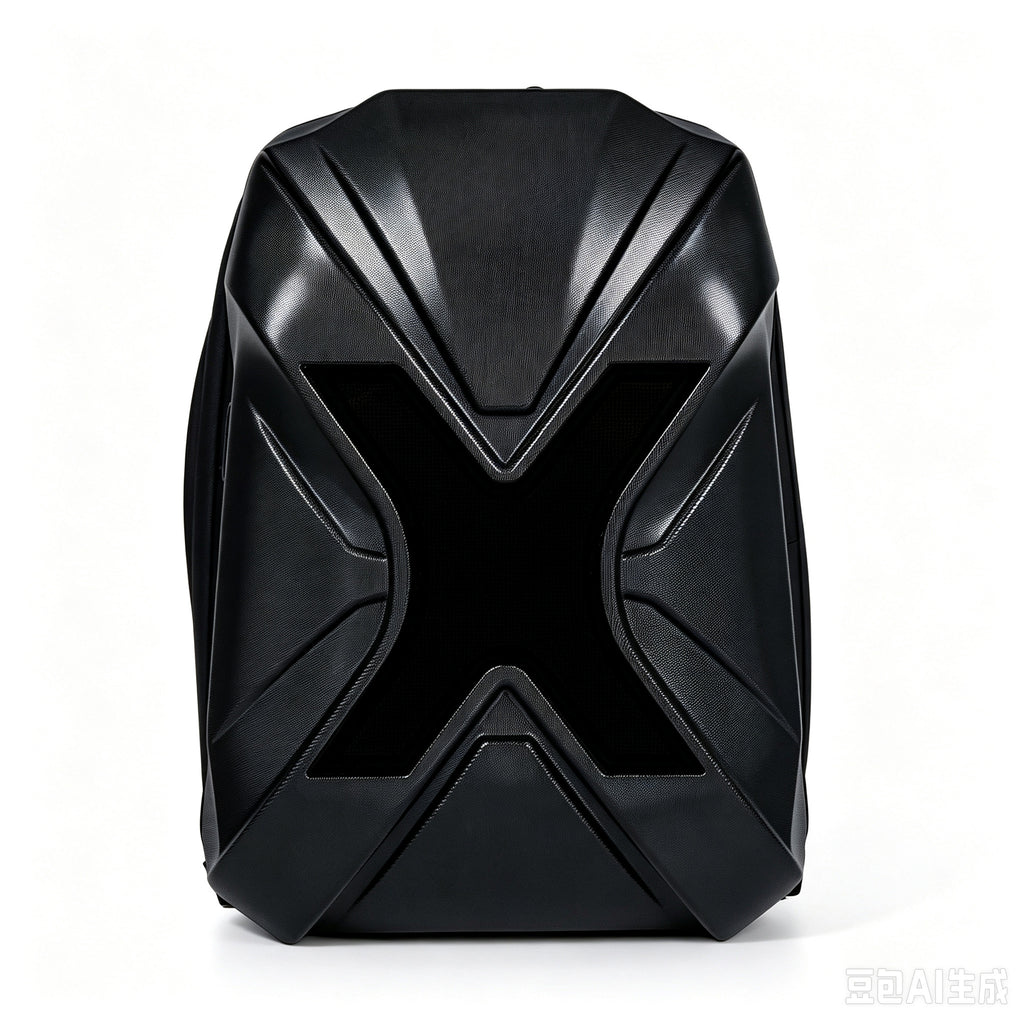 LED Knight Hard‑Shell Motorcycle Backpack for Men, Waterproof Motorbike Laptop Bag with DIY Programmable Full‑Color Displa