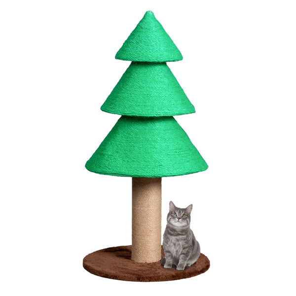 31.5in Christmas Tree Cat Scratcher, Cat Scratching Post for Indoor Cats, Large Sisal Cat Scratching Tree Cat Scratch Tower