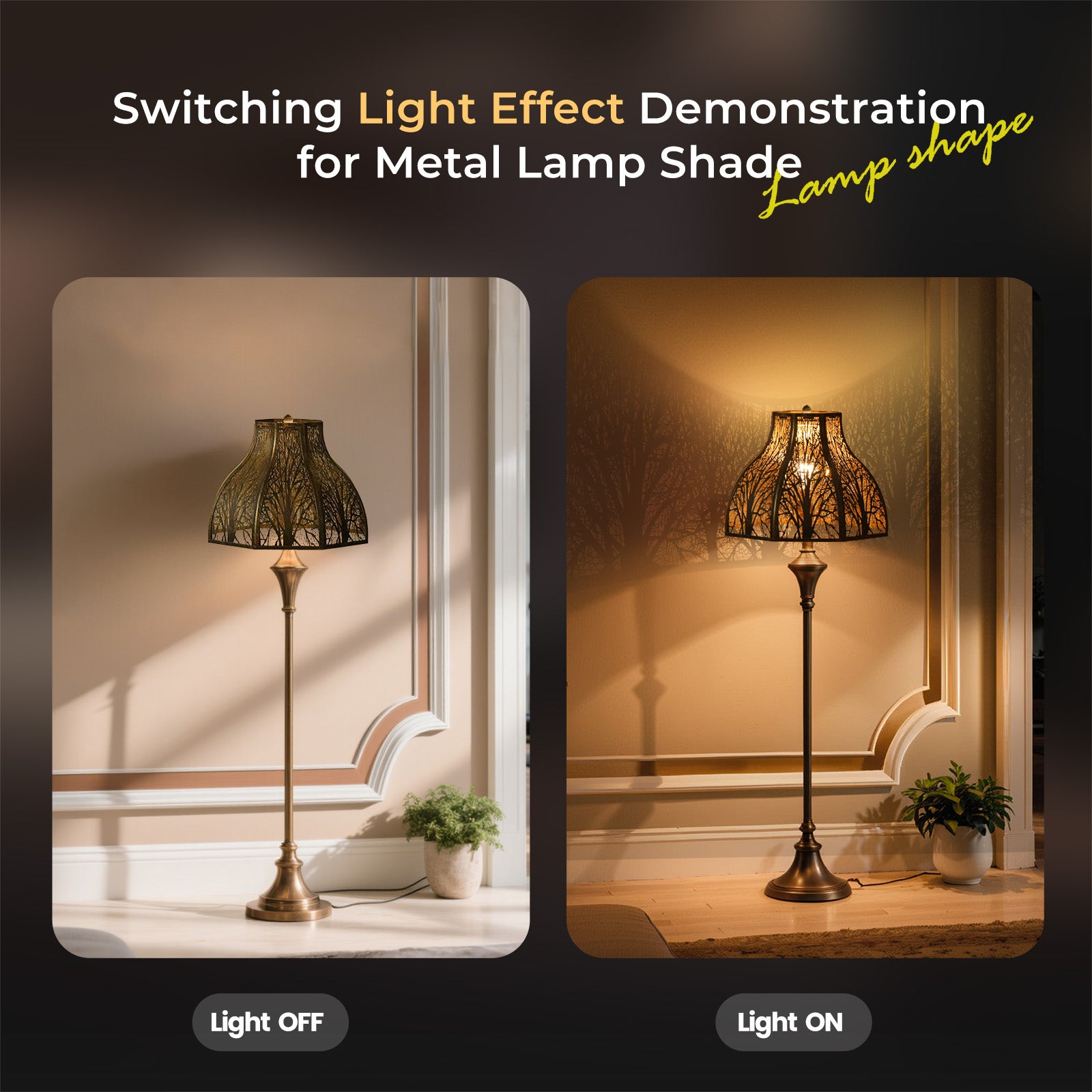 8-Petal Metal Lotus Lampshade – Design for Floor & Table Lamps