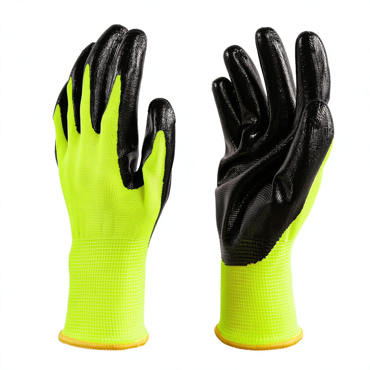 AEELLEEA 8 Pack Nitrile Coated Work Gloves, Nylon Anti-Slip Safety Gloves for Gardening Warehouse Construction Mechanic