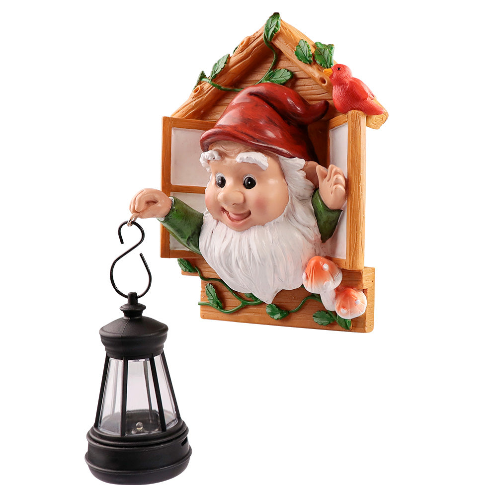 Gnome Tree Hugger Resin Garden Statue for Outdoor Decor, Whimsical Gnome Figurine for Yard Patio Lawn Porch, Funny Gnome Gift for Gnome Lovers