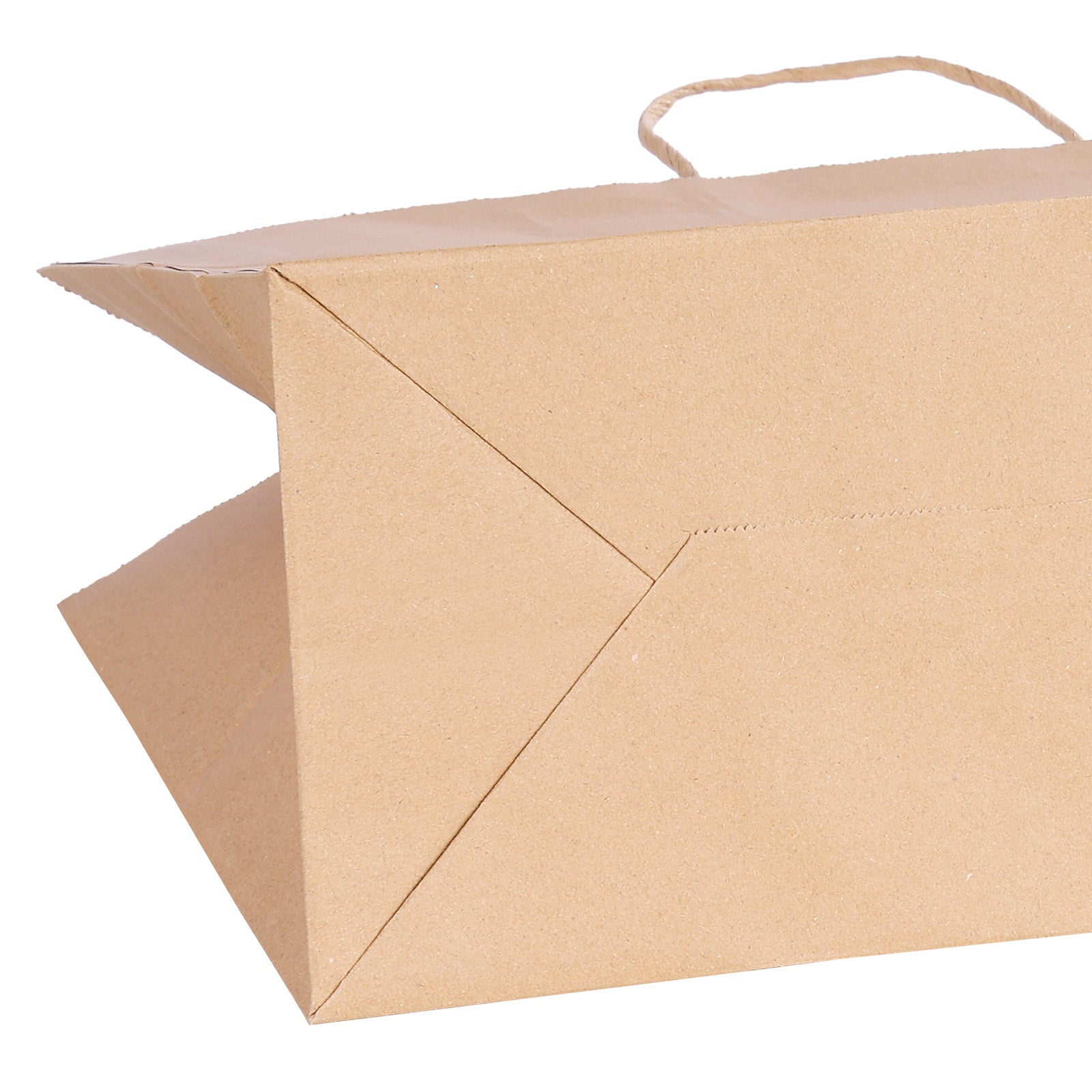 50 Pack 16x6x12 Inch Brown Kraft Paper Bags with Handles, Recyclable Plain Gift Shopping Totes, Disposable Retail Merchandise Bags for Party Boutique Grocery Packaging