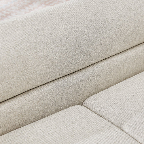 AEELLEEA Jumbo Dog Sofa Bed, Beige Upholstered Pet Couch with Bolster Sides, Large Dog Bed for Dogs up to 150 lbs