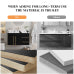 Bathroom Vanity with Marble Countertop, Black Modern Vanity Cabinet with Gold Handles, Ceramic Sink Vanity with Drawers for Bathroom
