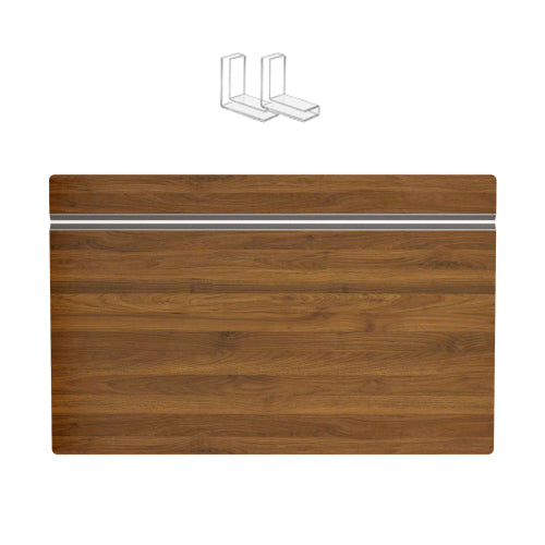 AEELLEEA 24×16 Inch Wire Shelf Covers, 5 Pack Wood Grain PVC Shelving Liners for Metal Wire Rack, Waterproof DIY Cuttable Pantry Organizer, Walnut