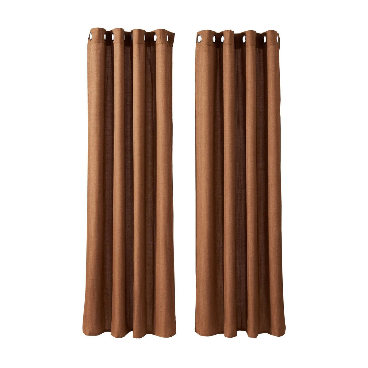 Light Filtering Linen Textured Curtains 2 Panels, Grommet Window Drapes for Living Room Bedroom, Privacy Semi Sheer Curtains