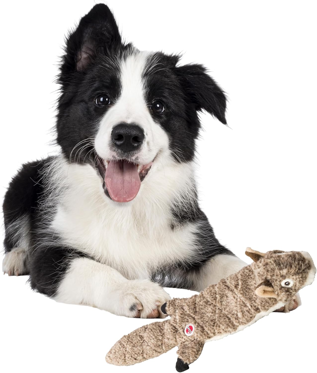 SPOT Skinneeez Extreme Quilted Squirrel- Durable, Stuffing Free Dog Toy with 4 Layers of Diamond Stitched Fabric & 2 Squeakers- Ideal For Small & Medium Aggressive Puppies and Dogs- 14in