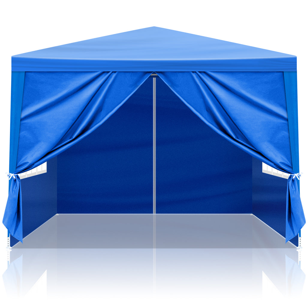 AEELLEEA 10'x10' Outdoor Gazebo Canopy Tent, Waterproof UV Resistant Pop Up Patio Shelter with Sidewalls & Windows for Party, BBQ, Wedding