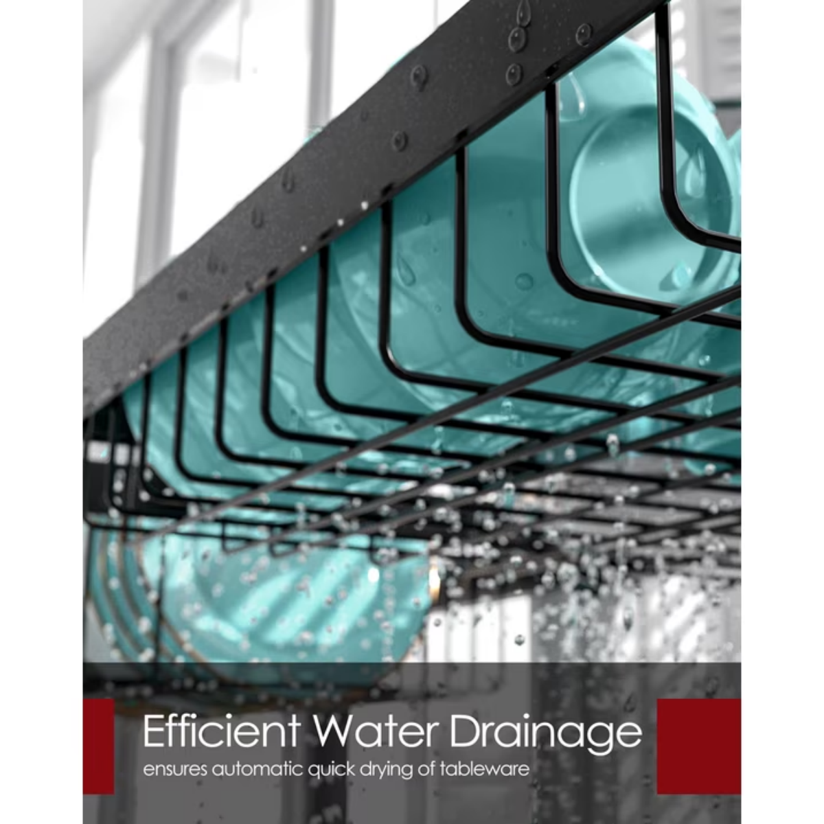 AEELLEEA Over The Sink Dish Drying Rack, Expandable 31"-39" 304 Stainless Steel Large Dish Drainer for Kitchen Counter, Black