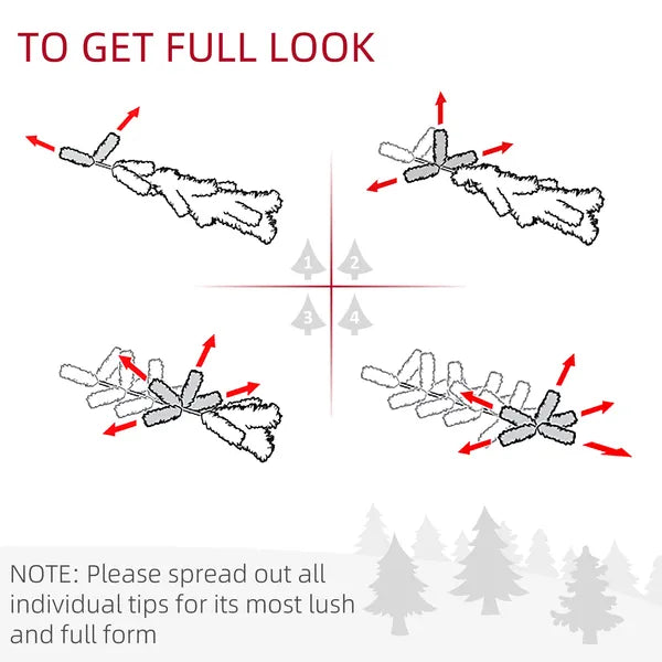 6FT Pencil Slim Artificial Christmas Tree, Unlit Realistic Green PVC Branches, Metal Stand, Space Saving Indoor Xmas Decor