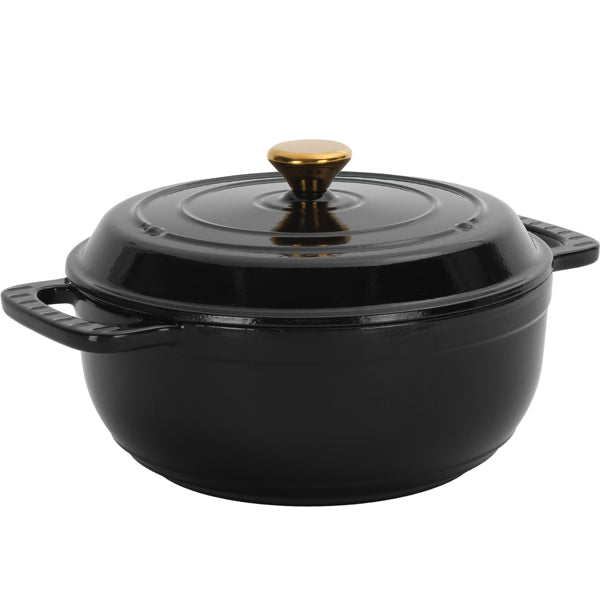 6 Quart Enameled Cast Iron Dutch Oven with Lid, Heavy Duty Round Casserole Pot for Bread Baking Braising Stewing, Oven Safe to 500°F