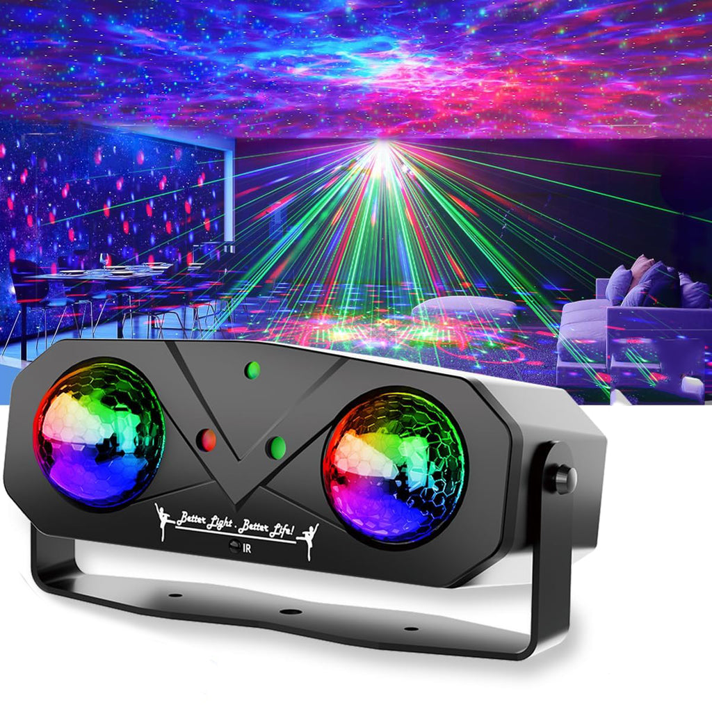 Party Disco Ball, Dj Disco Light Strobe Dance Sound Activated Stage Rave Karaoke Light for Club Dancing Parties KTV Christmas Halloween Birthday Glow Party