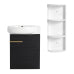 16 Inch Bathroom Vanity with Sink and Storage Shelf, Small Freestanding Bathroom Cabinet with Soft Close Door for Small Spaces