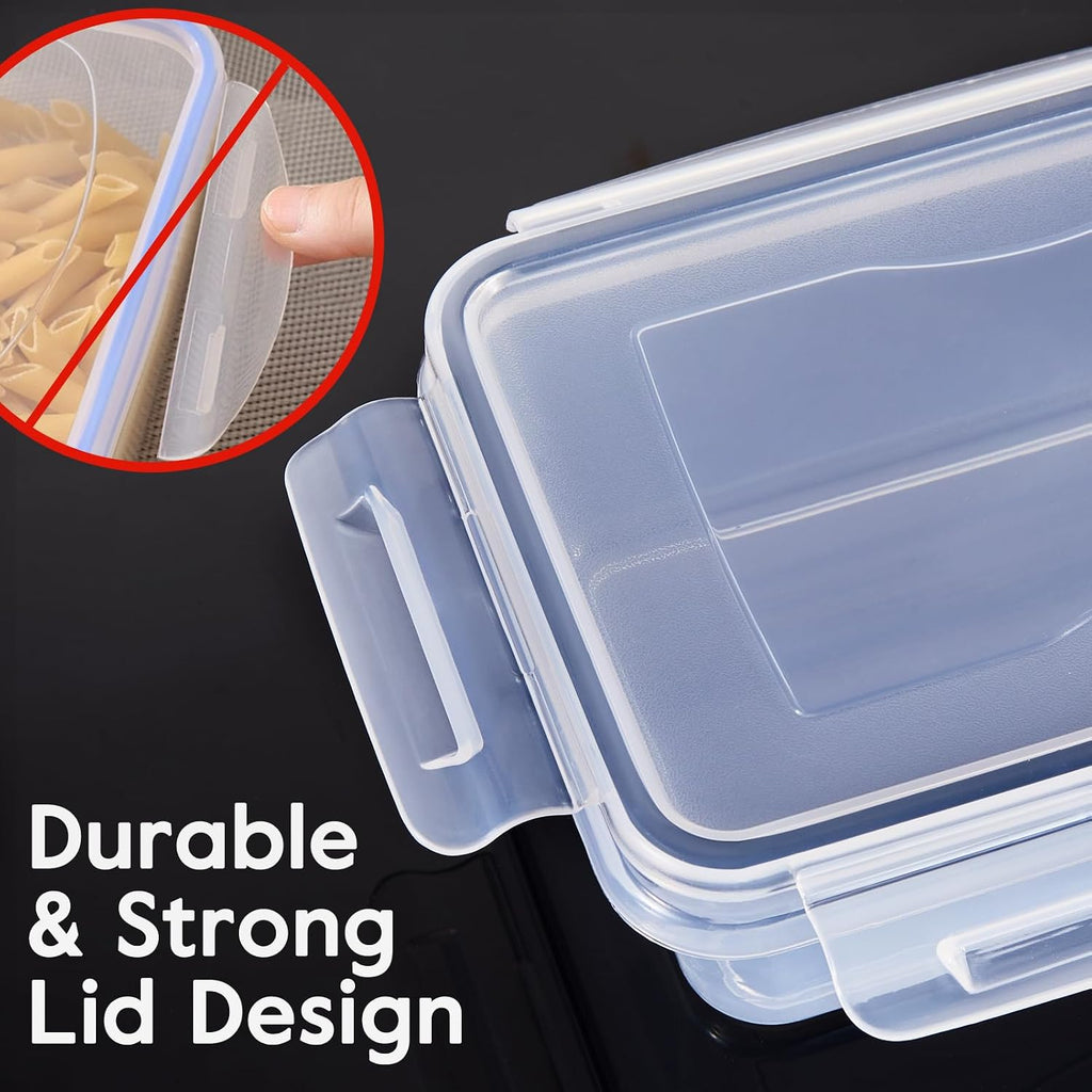 12 Pcs Airtight Food Storage Containers with Lids, Leak Proof Meal Prep, Microwave Freezer & Dishwasher Safe, Multi-Size Plastic Bins for Kitchen