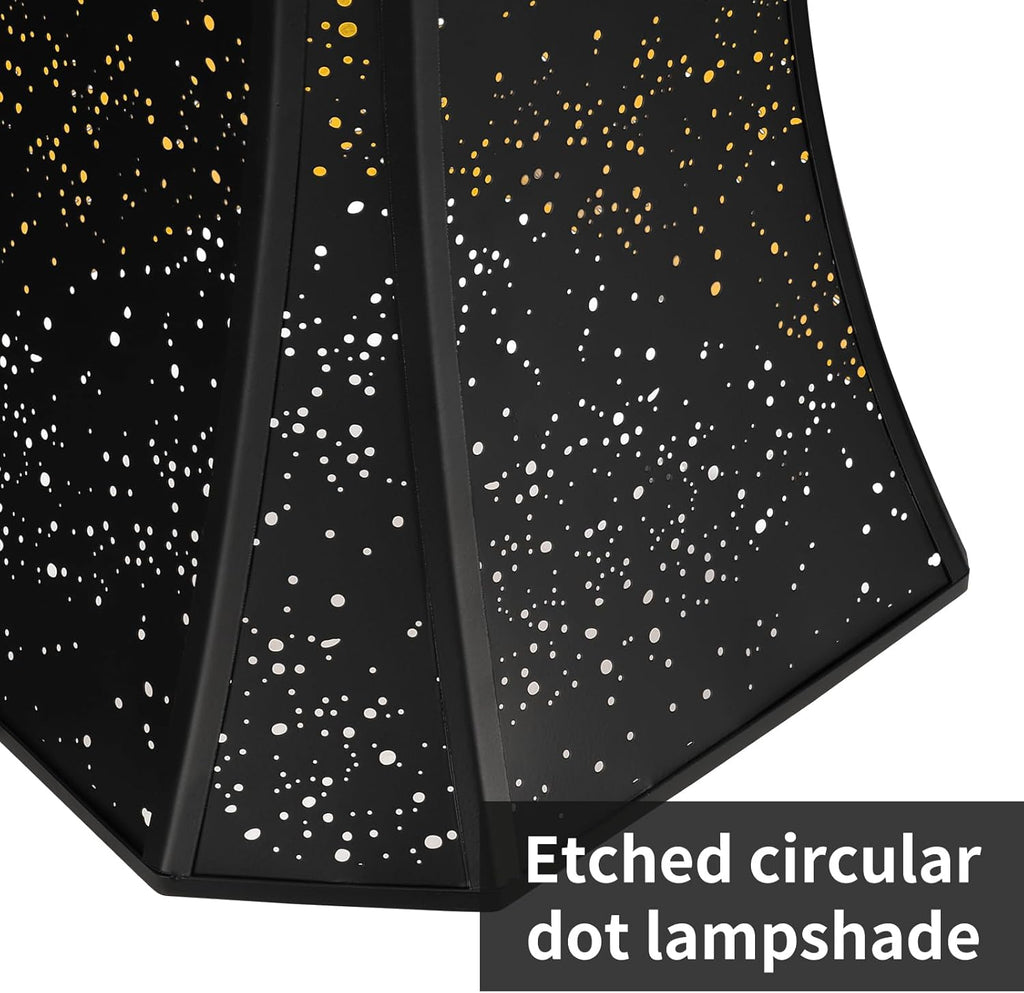 Square Cut Bell Lampshade | Etched Starry Sky Design