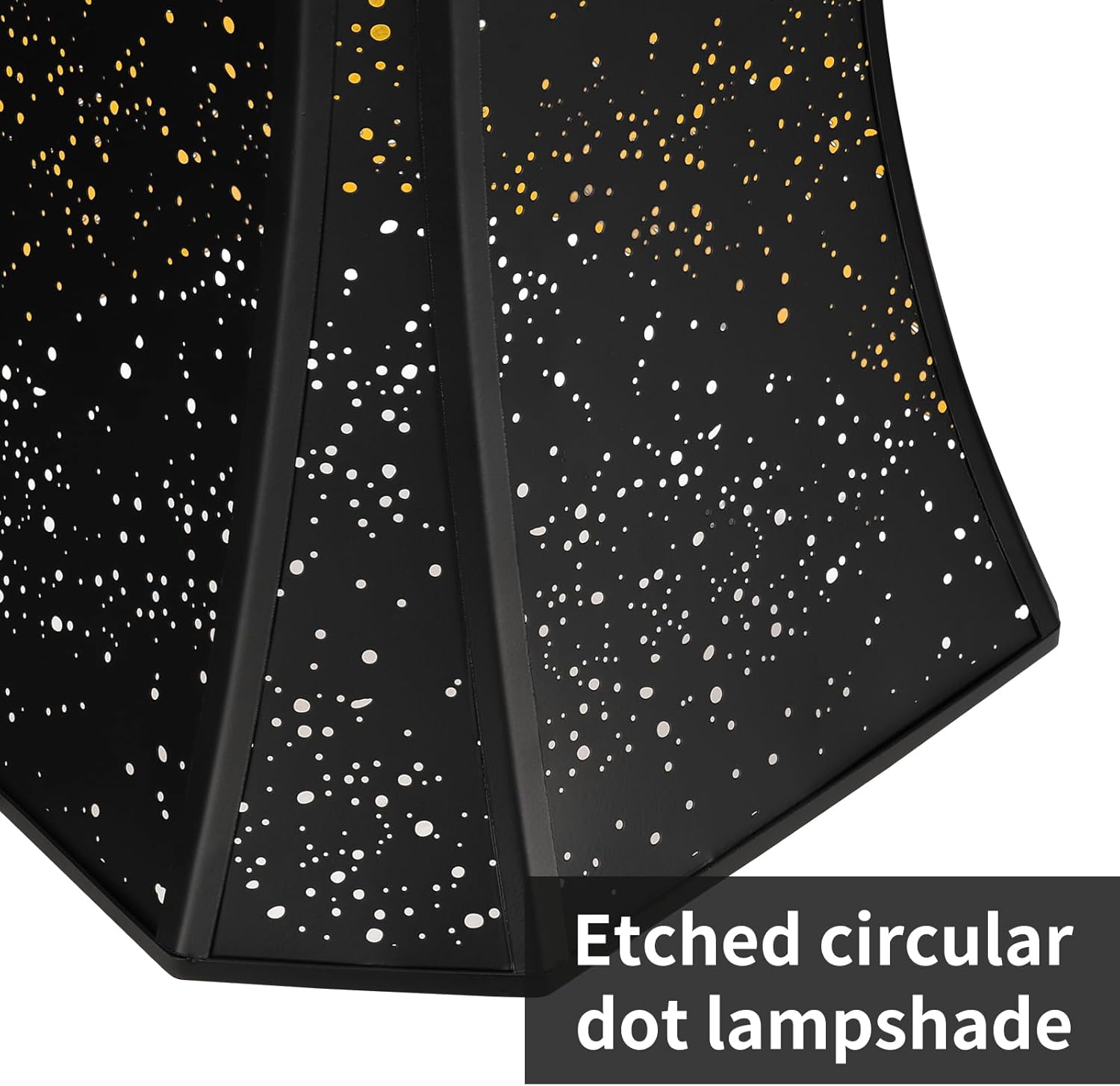 Square Cut Bell Lampshade | Etched Starry Sky Design
