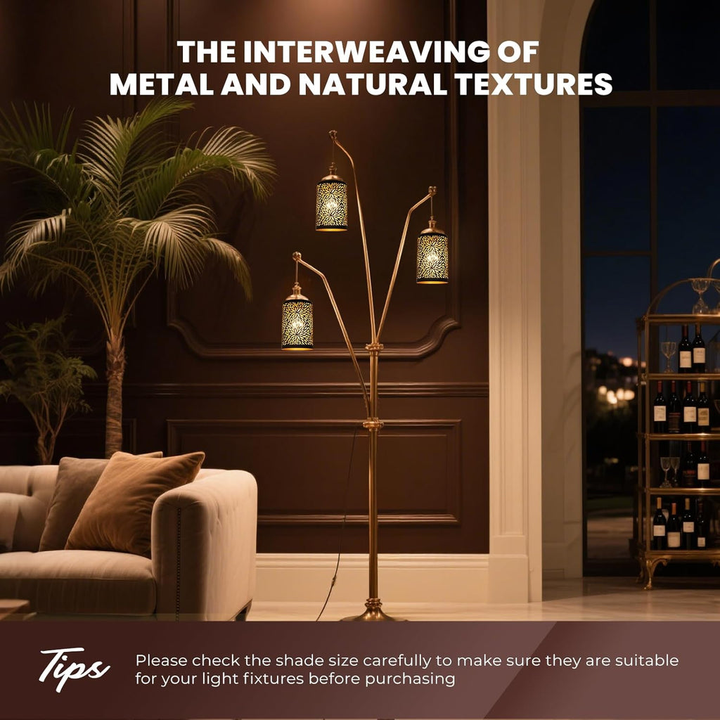 Gothic Oval Lampshade | Etched Forest Design