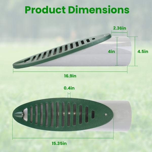 Downspout Extension, 4 Inch Gutter Downspout Extender, PVC Drainage Catch Basin for Foundation Protection