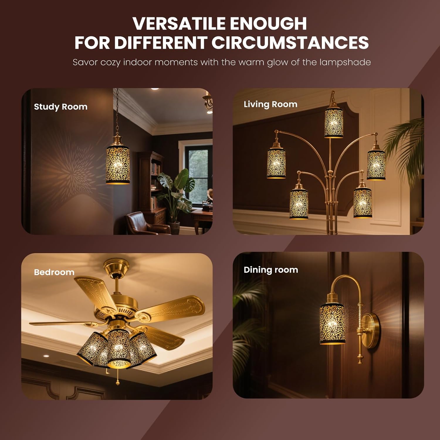 Gothic Oval Lampshade | Etched Forest Design