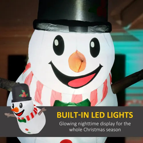 AEELLEEA 3.4' Inflatable Snowman Christmas Decoration with LED Lights, Outdoor Indoor Holiday Yard Decor