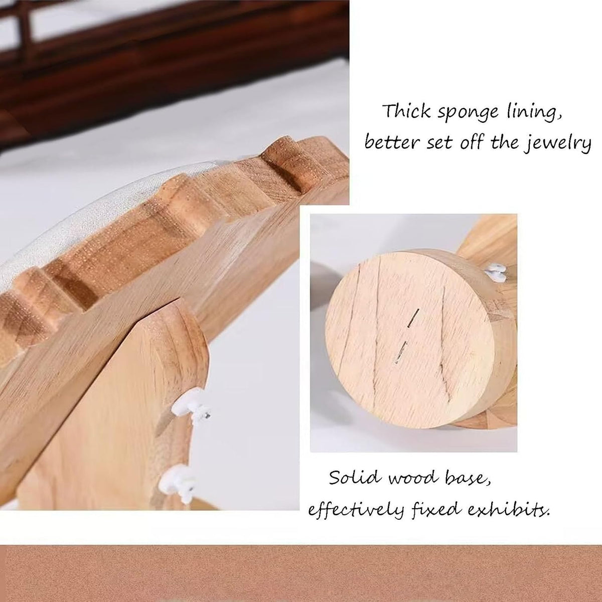 Wood Necklace Display Stand, Bust Jewelry Holder, Jewelry Organizer for Vendors, Retail Shows & Home Display